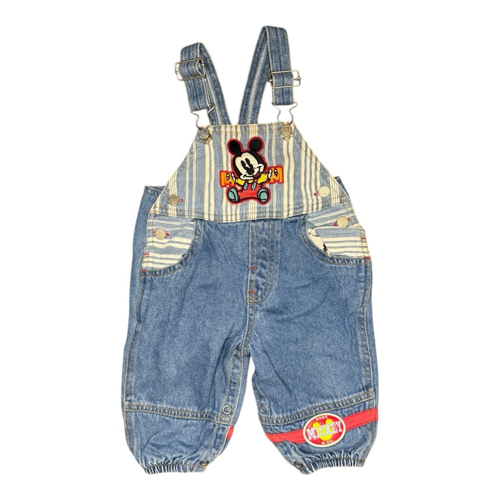 Vintage Baby Mickey & Co Denim Overalls